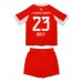 Bayern Munich Sacha Boey #23 Hjemmedraktsett Barn 2025-26 Kortermet (+ Korte bukser)